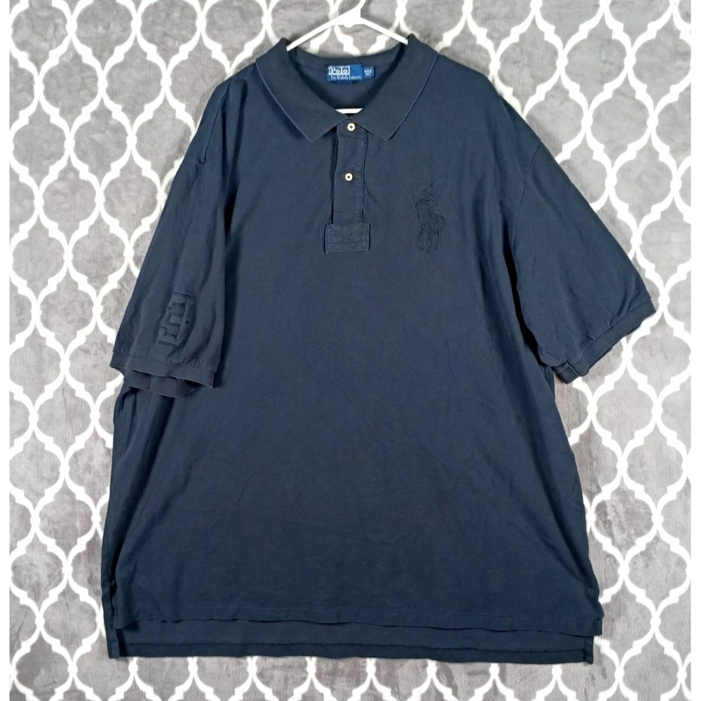 Polo Ralph Lauren Polo Shirt‎ Men 4XLT Black Big Pony Number 3